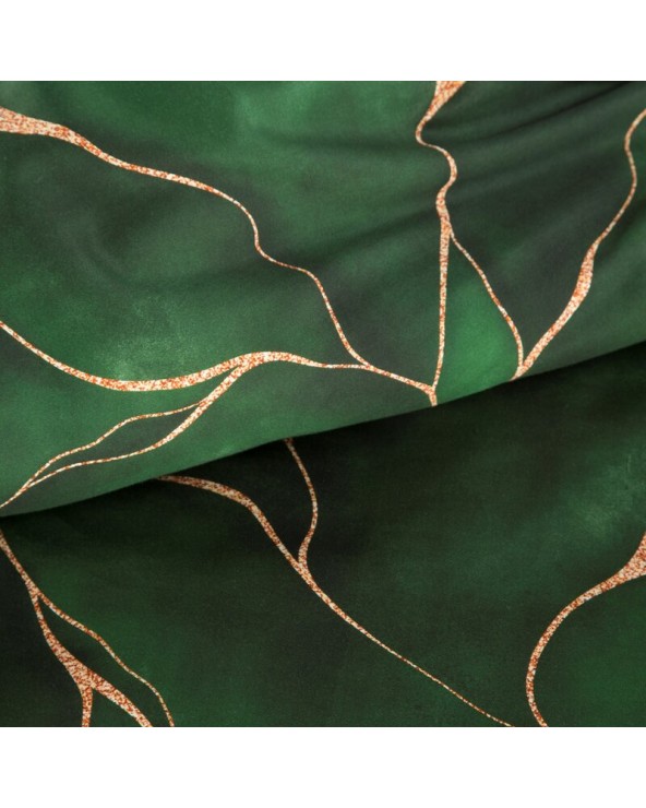 Pościel satyna bawełniana 160x200 + 2x70x80 Gift1 zielona Eurofirany