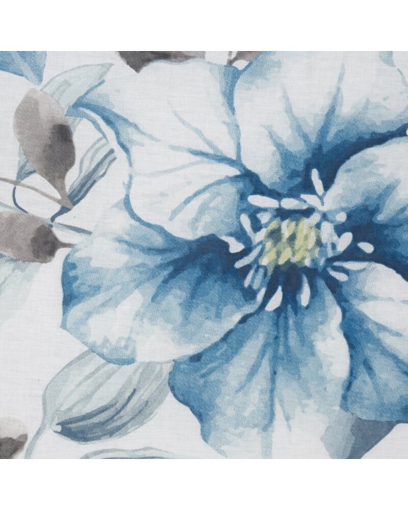 Pościel satyna bawełniana 160x200 + 2x70x80 Spring 18 biała/niebieska Eurofirany 