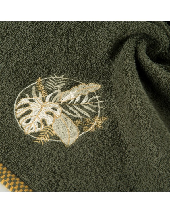 Ręcznik bawełna 50x90 Palms oliwkowy Eurofirany 