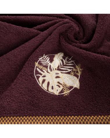 Ręcznik bawełna 50x90 Palms bordowy Eurofirany 