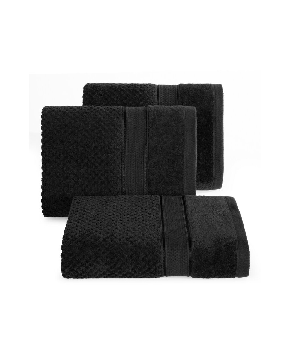 Ręcznik bawełna 70x140 Jessi czarny Eurofirany 