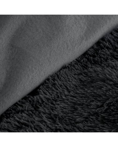Pościel futrzana 160x200 + 2x70x80 Tiffany czarna Eurofirany 