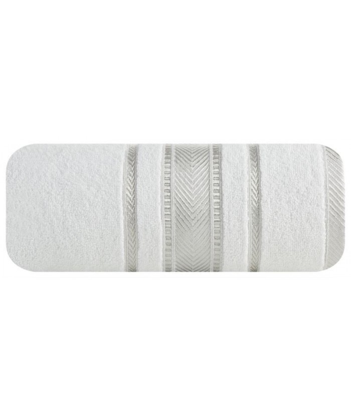 Ręcznik bawełna Mati 70x140 biały/popiel