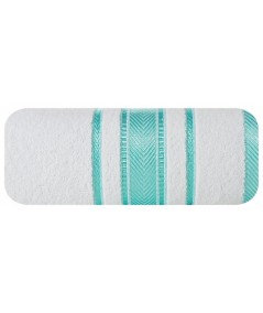 Ręcznik bawełna Mati 70x140 biały/turkus