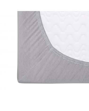 Prześcieradło bawełna jersey Premium 120x200x20 z gumką popielate Darymex
