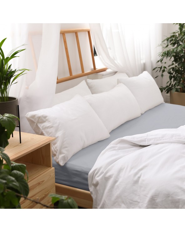 Prześcieradło bawełna jersey Premium 120x200x20 z gumką popielate Darymex