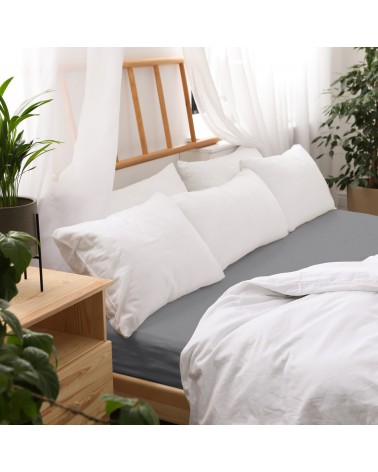 Prześcieradło bawełna jersey Premium 140x200x20 z gumką szare Darymex