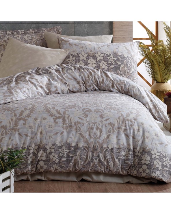 Pościel bawełna 200x220 + 2x70x80cm Floral Brown COTTONLOVE EXCLUSIVE Darymex 