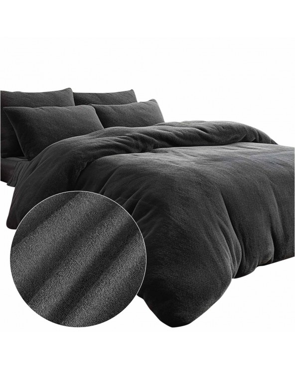 Pościel frotte 200x220 + 2x70x80cm antracyt Darymex