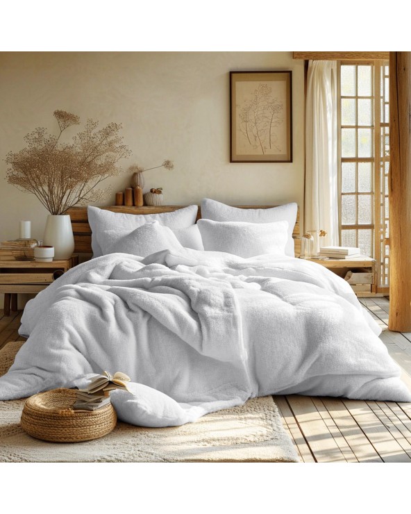 Pościel frotte 200x220 + 2x70x80cm biały Darymex
