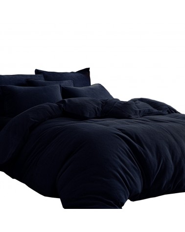 Pościel frotte 160x200 + 2x70x80cm ciemny granat Darymex