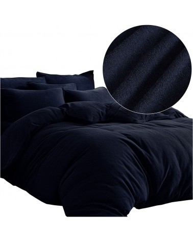 Pościel frotte 200x220 + 2x70x80cm ciemny granat Darymex