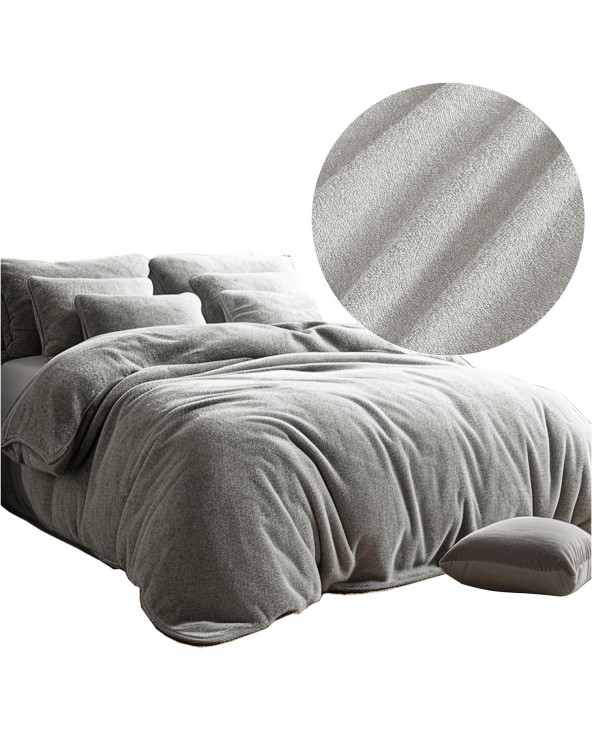 Pościel frotte 160x200 + 2x70x80cm popiel Darymex
