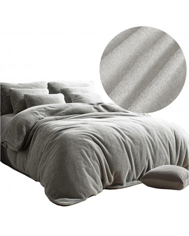 Pościel frotte 160x200 + 2x70x80cm popiel Darymex