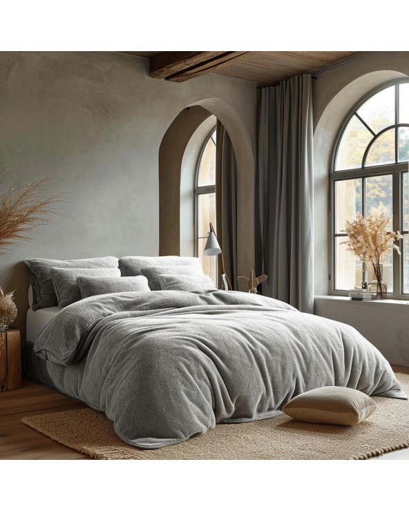 Pościel frotte 200x220 + 2x70x80cm popiel Darymex 