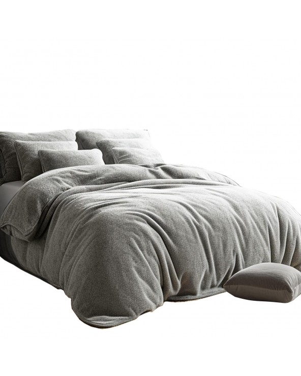 Pościel frotte 200x220 + 2x70x80cm popiel Darymex 
