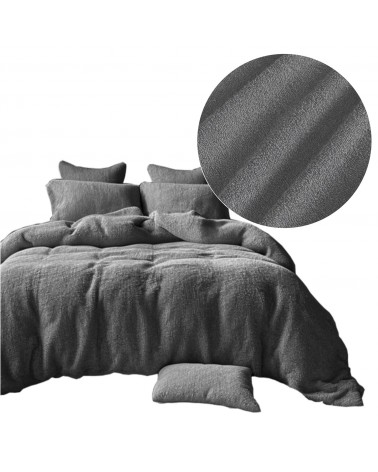 Pościel frotte 200x220 + 2x70x80cm szary Darymex