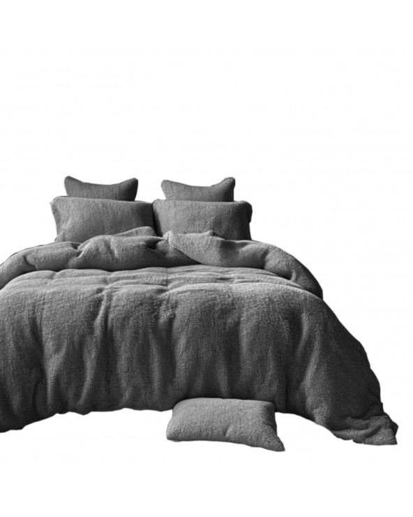 Pościel frotte 200x220 + 2x70x80cm szary Darymex