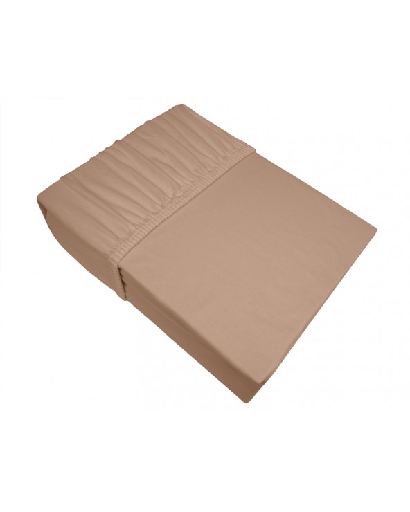 Prześcieradło bawełna jersey 90x200x25 z gumką Bielbaw beżowe Greno