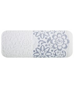 Ręcznik bawełna Ria 50x90 biały/niebieski