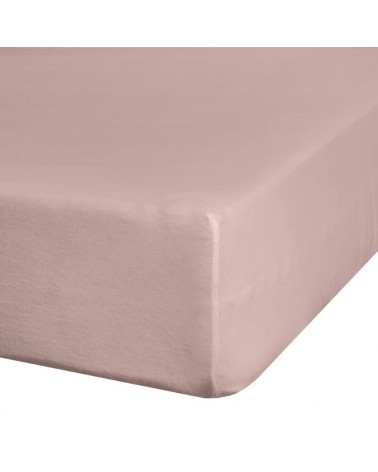 Prześcieradło wysokie bawełna jersey 140x200x30 z gumką pudrowe Eurofirany