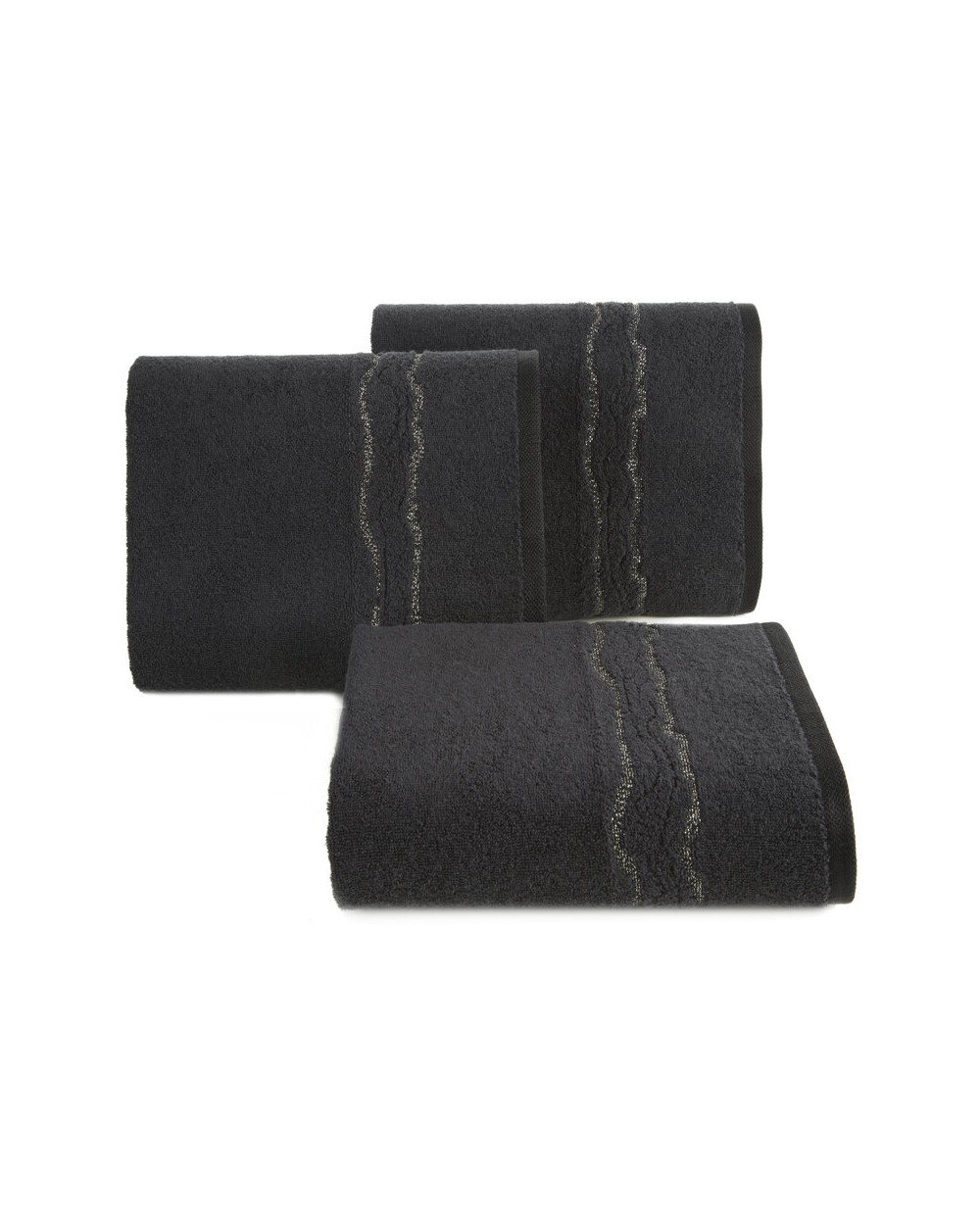 Ręcznik bawełna 70x140 Karin czarny Eurofirany