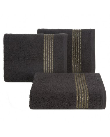 Ręcznik bawełna 30x50 Lila czarny Eurofirany