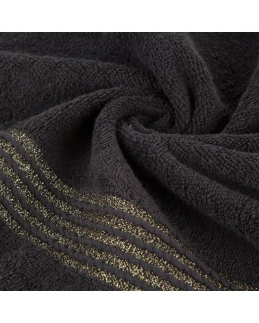 Ręcznik bawełna 30x50 Lila czarny Eurofirany