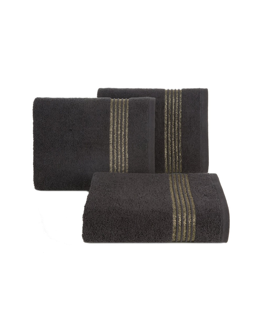 Ręcznik bawełna 70x140 Lila czarny Eurofirany