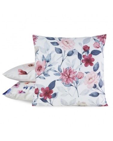 Poszewka minky 45x45 Mink 35 biała/czerwona Eurofirany