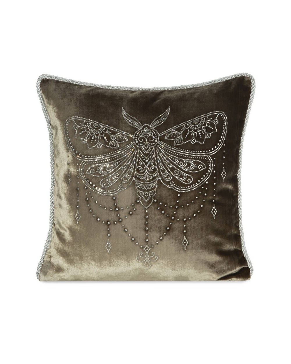 Poszewka velvet 40x40 Royal 8 ciemnobeżowa Eurofirany