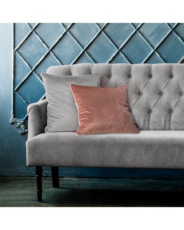 Poszewka velvet 45x45 Velvet 57D ciemnomiętowa/lniana Eurofirany