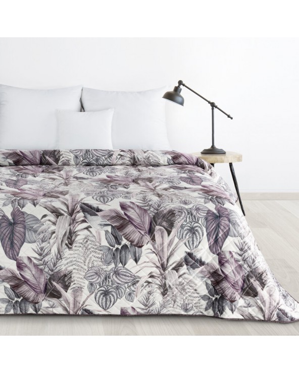 Narzuta velvet 170x210 Davos 2 fioletowa/szara Eurofirany