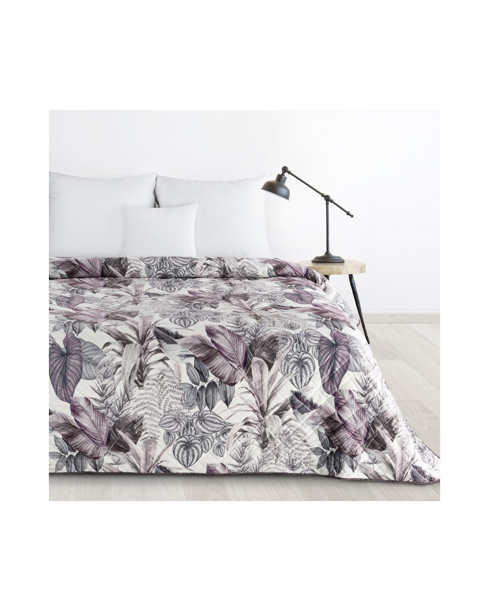 Narzuta velvet 170x210 Davos 2 fioletowa/szara Eurofirany