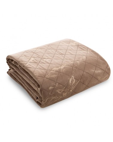 Narzuta velvet 200x220 Luiz 6 ciemnobeżowa/złota Eurofirany