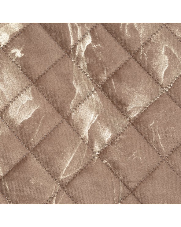 Narzuta velvet 200x220 Luiz 6 ciemnobeżowa/złota Eurofirany