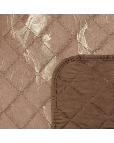 Narzuta velvet 200x220 Luiz 6 ciemnobeżowa/złota Eurofirany