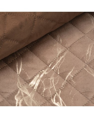Narzuta velvet 200x220 Luiz 6 ciemnobeżowa/złota Eurofirany