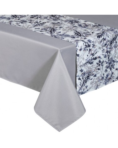 Obrus 140x220 z bieżnikiem 33x220 Anita ciemnobeżowy kpl 2 szt Eurofirany