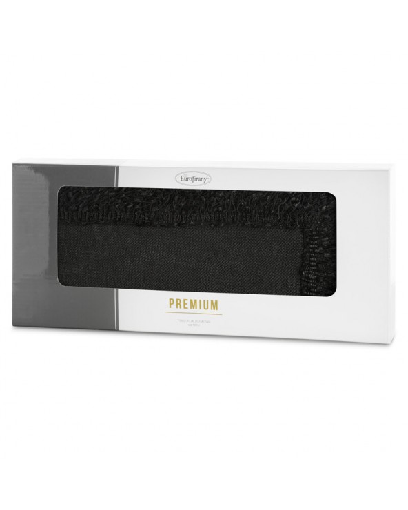 Bieżnik z frędzlami 40x140 Jasper czarny Eurofirany