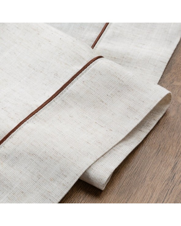 Obrus z lnem 85x85 Natu 9 naturalny/brązowy Eurofirany