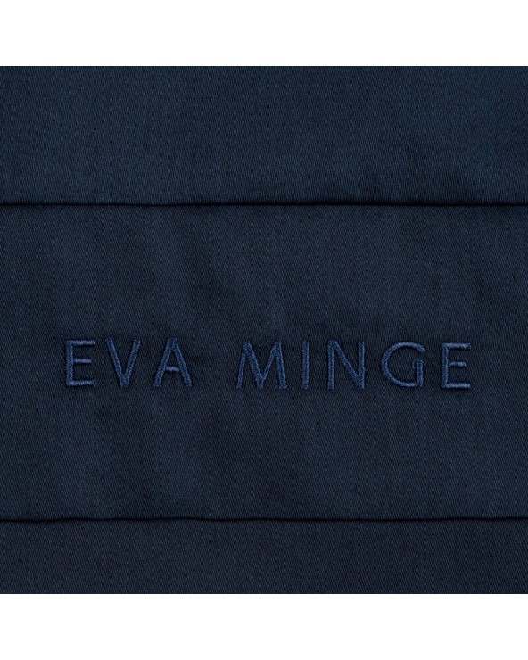 Pościel makosatyna 160x200 + 2x70x80cm Elegant 1F granatowa Eurofirany