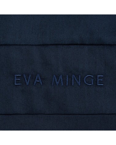 Pościel makosatyna 140x200 + 1x70x80cm Elegant 1F granatowa Eurofirany