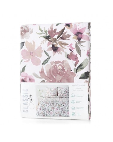 Pościel satyna bawełniana 140x200 + 1x70x80cm Spring 57 Eurofirany