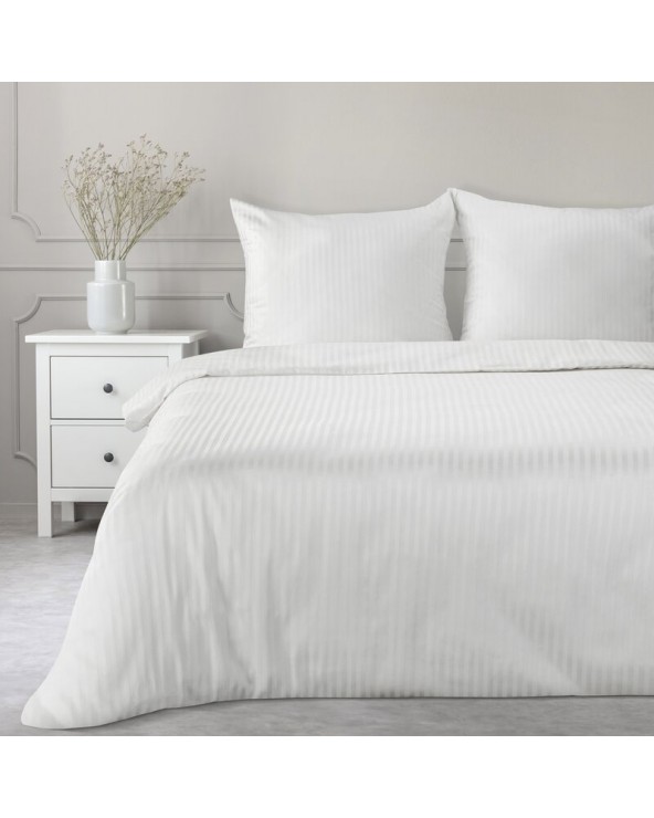 Pościel adamaszek 160x200 + 2x70x80 Vera biała Eurofirany