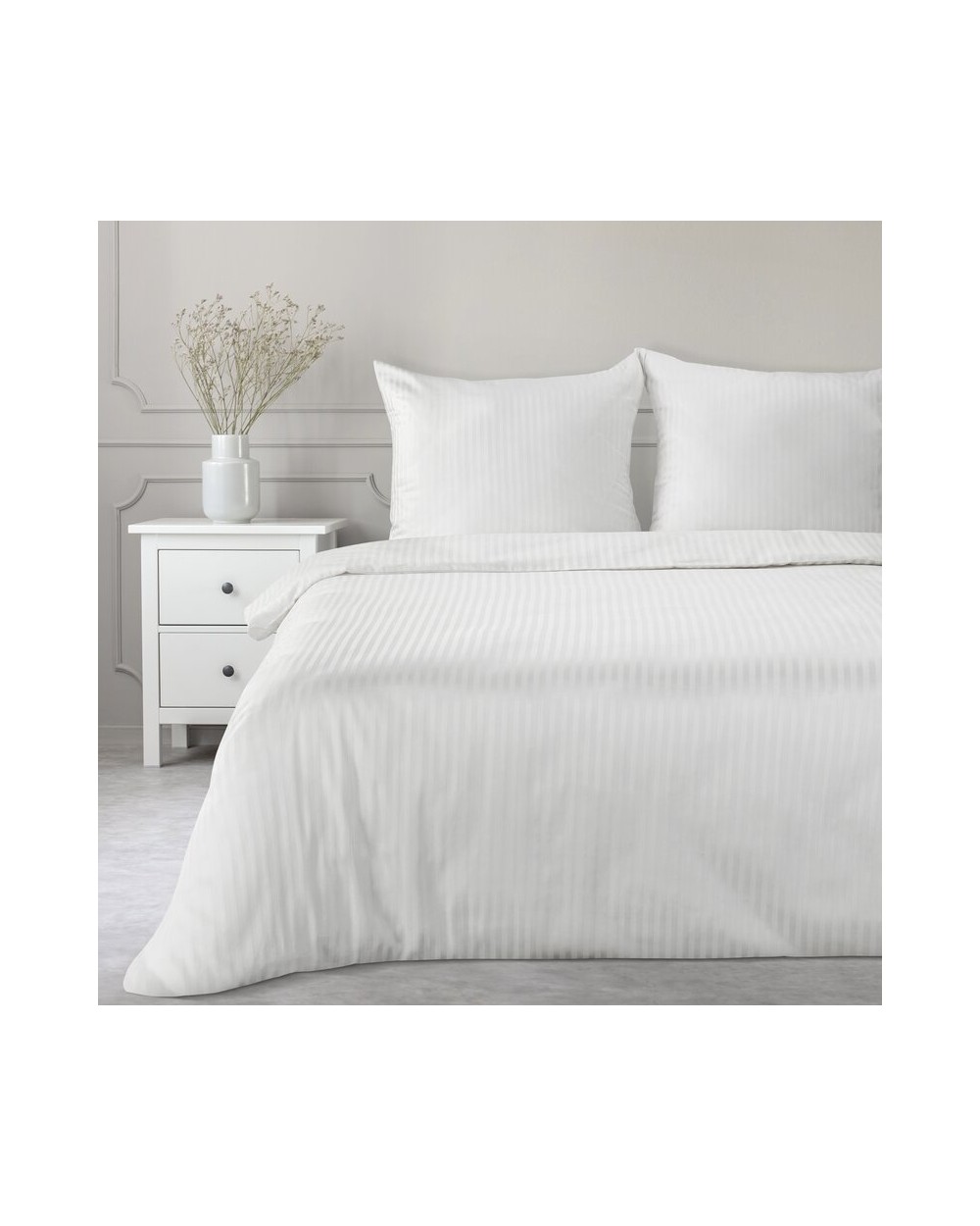 Pościel adamaszek 160x200 + 2x70x80 Vera biała Eurofirany