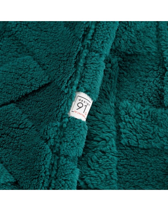 Koc pluszowy 150x200 Caro ciemnozielony Eurofirany Koc pluszowy 150x200 Caro ciemnozielony Eurofirany