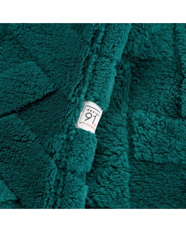 Koc pluszowy 150x200 Caro ciemnozielony Eurofirany