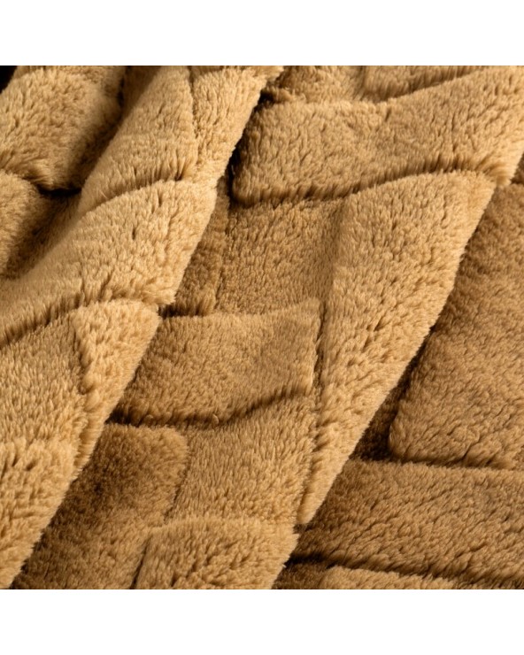 Koc pluszowy 150x200 Caro miodowy Eurofirany