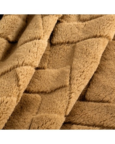 Koc pluszowy 150x200 Caro miodowy Eurofirany